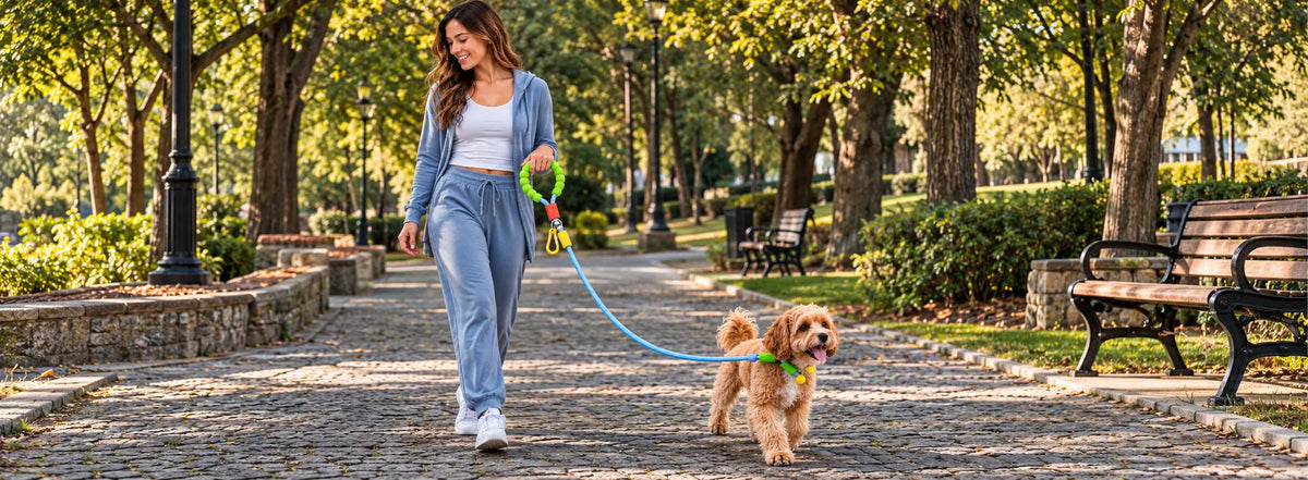 LuxryPaw Colorful Braided Rope Dog Leash