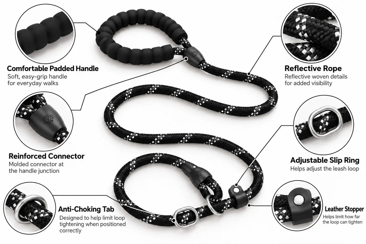 LuxryPaw Reflective Rope Dog Leash