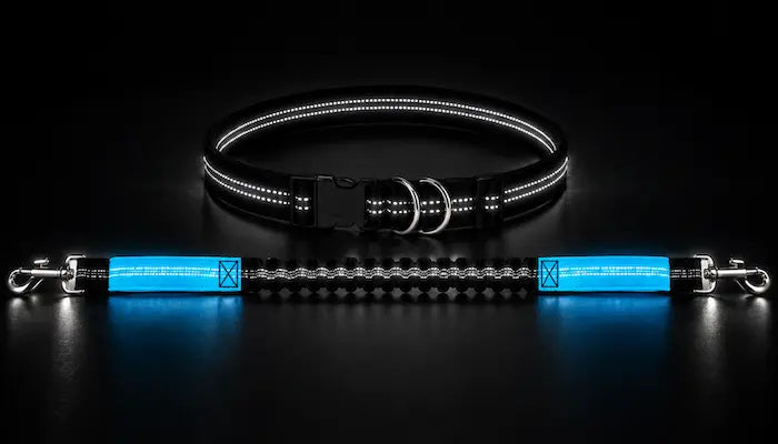 Reflective Luxrypaw bungee leash, Reflective bungee leash, can absorb sudden shock
