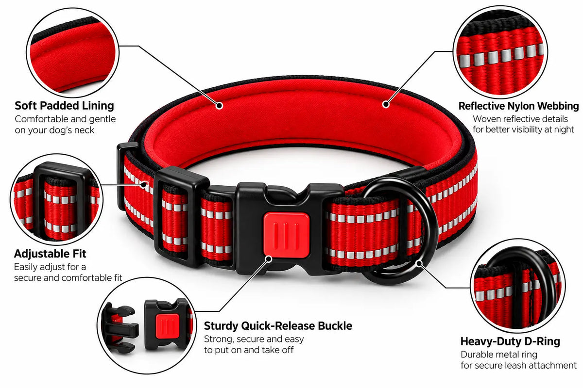 Breathable Reflective Dog Collar