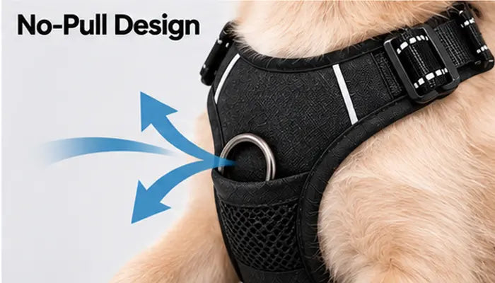 No pull design, makes your dog no pull. 